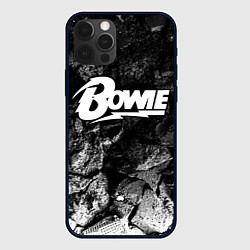Чехол для iPhone 12 Pro David Bowie black graphite, цвет: 3D-черный