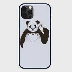 Чехол для iPhone 12 Pro Panda love art, цвет: 3D-черный