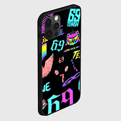 Чехол для iPhone 12 Pro 6ix9ine logo rap bend, цвет: 3D-черный — фото 2