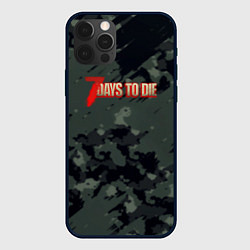 Чехол для iPhone 12 Pro 7 days to die милитари, цвет: 3D-черный