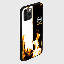 Чехол для iPhone 12 Pro Opel огонь текстура, цвет: 3D-черный — фото 2