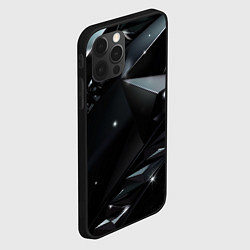 Чехол для iPhone 12 Pro Black luxury abstract, цвет: 3D-черный — фото 2