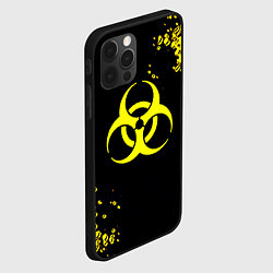 Чехол для iPhone 12 Pro Знак биологической опасности краски, цвет: 3D-черный — фото 2