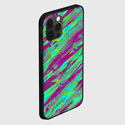Чехол для iPhone 12 Pro Разноцветные паттерны, цвет: 3D-черный — фото 2