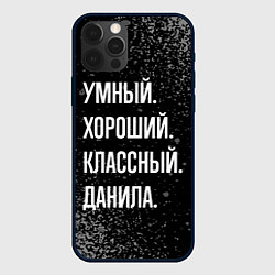 Чехол для iPhone 12 Pro Умный хороший классный: Данила, цвет: 3D-черный