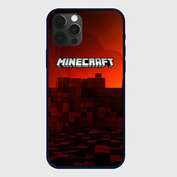 Чехол для iPhone 12 Pro Minecraft огненные кубы, цвет: 3D-черный