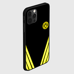 Чехол для iPhone 12 Pro Borussia geometry yellow, цвет: 3D-черный — фото 2