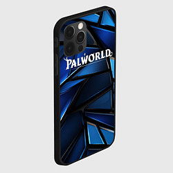 Чехол для iPhone 12 Pro Palworld логотип синий абстрактный фон, цвет: 3D-черный — фото 2
