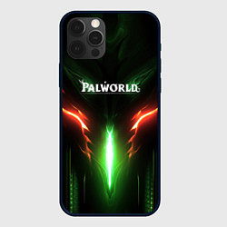 Чехол для iPhone 12 Pro Palworld зеленый неоновый свет, цвет: 3D-черный