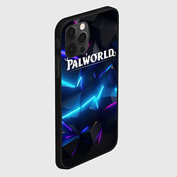 Чехол для iPhone 12 Pro Palworld логотип на ярких неоновых плитах, цвет: 3D-черный — фото 2