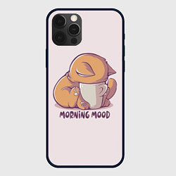 Чехол для iPhone 12 Pro Morning mood - cat, цвет: 3D-черный