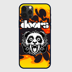 Чехол для iPhone 12 Pro The Doors рок панда и огонь, цвет: 3D-черный