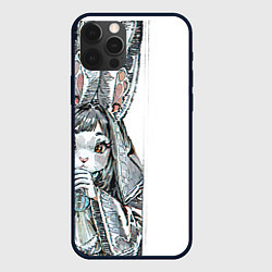 Чехол для iPhone 12 Pro Застенчивый кролик, цвет: 3D-черный