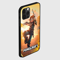 Чехол для iPhone 12 Pro Персонаж Minecraft ниндзя, цвет: 3D-черный — фото 2