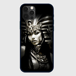 Чехол для iPhone 12 Pro Клеопатра египетская царица, цвет: 3D-черный