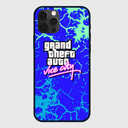 Чехол для iPhone 12 Pro GTA вайсити неоновая текстура, цвет: 3D-черный