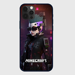Чехол для iPhone 12 Pro Minecraft matrix woman, цвет: 3D-черный