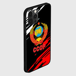 Чехол для iPhone 12 Pro СССР краски текстура, цвет: 3D-черный — фото 2
