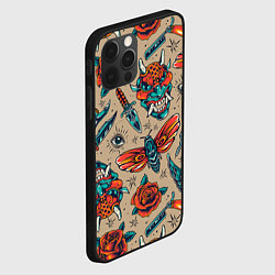 Чехол для iPhone 12 Pro Tattoo art, цвет: 3D-черный — фото 2