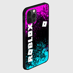 Чехол для iPhone 12 Pro Роблокс - неоновые брызги, цвет: 3D-черный — фото 2