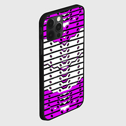 Чехол для iPhone 12 Pro Фиолетово-белая техно броня, цвет: 3D-черный — фото 2