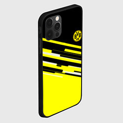 Чехол для iPhone 12 Pro Borussia текстура спорт, цвет: 3D-черный — фото 2