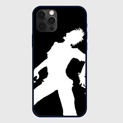 Чехол для iPhone 12 Pro Силуэт зомби с телефоном, цвет: 3D-черный