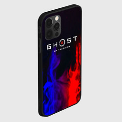 Чехол для iPhone 12 Pro Ghost of Tsushima неоновый огонь, цвет: 3D-черный — фото 2