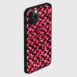 Чехол для iPhone 12 Pro Мозаика красно-бордовый, цвет: 3D-черный — фото 2