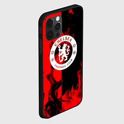 Чехол для iPhone 12 Pro Chelsea fire storm текстура, цвет: 3D-черный — фото 2