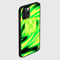 Чехол для iPhone 12 Pro Minecraft кислотный стиль, цвет: 3D-черный — фото 2