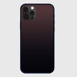 Чехол для iPhone 12 Pro Градиент тёмный бордовый, цвет: 3D-черный