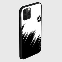 Чехол для iPhone 12 Pro Биткоин текстура крипта, цвет: 3D-черный — фото 2