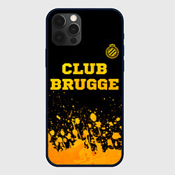 Чехол iPhone 12 Pro Club Brugge - gold gradient посередине