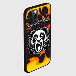 Чехол для iPhone 12 Pro Children of Bodom рок панда и огонь, цвет: 3D-черный — фото 2