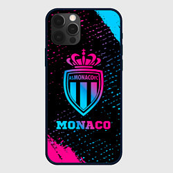 Чехол для iPhone 12 Pro Monaco - neon gradient, цвет: 3D-черный