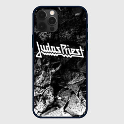 Чехол для iPhone 12 Pro Judas Priest black graphite, цвет: 3D-черный