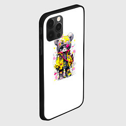 Чехол для iPhone 12 Pro Медвежонок аниме в стиле pop art, цвет: 3D-черный — фото 2