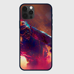 Чехол для iPhone 12 Pro Человек с пилой в маске, цвет: 3D-черный