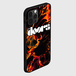 Чехол для iPhone 12 Pro The Doors red lava, цвет: 3D-черный — фото 2