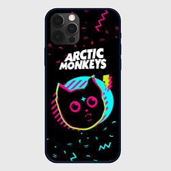 Чехол для iPhone 12 Pro Arctic Monkeys - rock star cat, цвет: 3D-черный