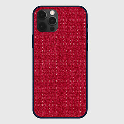 Чехол для iPhone 12 Pro Вишнёвый мелкие полосочки, цвет: 3D-черный