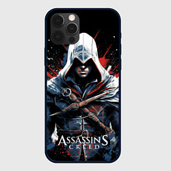 Чехол для iPhone 12 Pro Assassins creed мазки красок, цвет: 3D-черный