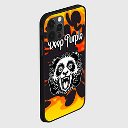 Чехол для iPhone 12 Pro Deep Purple рок панда и огонь, цвет: 3D-черный — фото 2