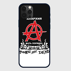 Чехол для iPhone 12 Pro Анархия - Punks not dead, цвет: 3D-черный