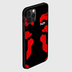 Чехол для iPhone 12 Pro Mass Effect - Red armor, цвет: 3D-черный — фото 2