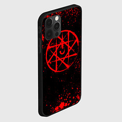 Чехол для iPhone 12 Pro Стальной алхимик - красные брызги, цвет: 3D-черный — фото 2
