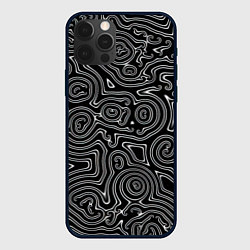 Чехол для iPhone 12 Pro Лабиринт из жидкого металла, цвет: 3D-черный