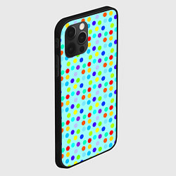 Чехол для iPhone 12 Pro Яркий паттерн в горошек, цвет: 3D-черный — фото 2