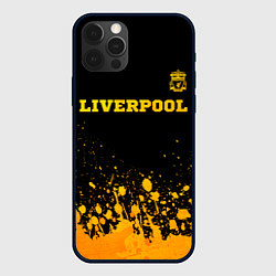 Чехол iPhone 12 Pro Liverpool - gold gradient посередине